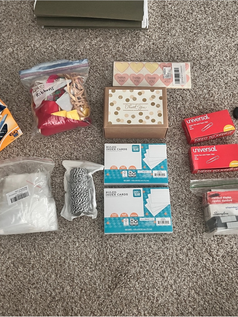 Assorted Office and Stationery Supplies Bundle | Logitech Mouse & Lenovo USB Hub
